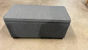 lot 3026 image: Double Storage Ottoman Dark Gray - Room Essentials