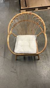 lot 3037 image: bali & pari Benicia Rattan BOHO Dining Chair, Natural Brown