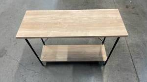 lot 3042 image: Wood and Metal Console Table Natural - Room Essentials