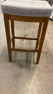 lot 3055 image: Counter Height Bar Stool Upholstered Seat with Nailhead Trim