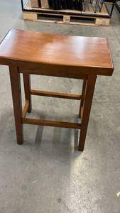 lot 3056 image: Buylateral Arizona 24 Counter Height Saddle Barstool Walnut