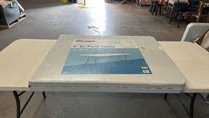 lot 8020 image: Peakform 6 Bi-Fold Table 70.8 x 29.1 x 29.1