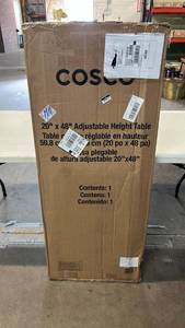 lot 8022 image: Cosco 20 x 48 Adjustable Height Table