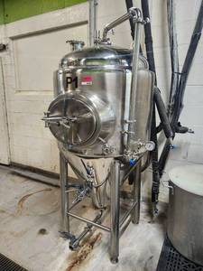 lot 16160 image: Conical Fermenter Tank with Side Manway Valve Assembly