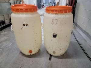 lot 16165 image: Set of 2 Speidel HDPE Fermentation & Storage Tank- Approx. 120L (31.7 Gal)