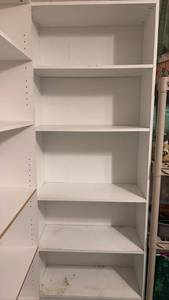 lot 1202 image: White Shelving Unit 71 34 x 29 34 inches