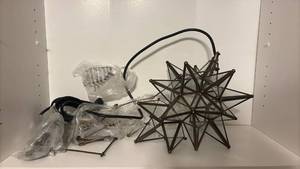 lot 1207 image: Star-Shaped Light Fixture with Black Cord