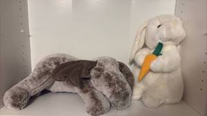 lot 1236 image: Plush Bunny Rabbit  & Moose Stuffed Animals