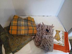 lot 1303 image: Miscellaneous. Scraves,  table runner 50x18,