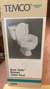 lot 1407 image: Temco Sure Safe Raised Toilet Seat 6905