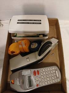 lot 1421 image: DYMO Label Maker Labeling Tape Kit with Embosser and Accessories
