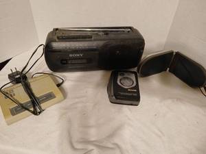 lot 1435 image: Sony Radio Cassette Boombox, Aiwa Portable Cassette Player, RadioShack Weather Radio