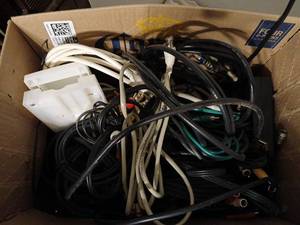 lot 1448 image: Lot of Assorted Electrical Cords, Cables, and Connectors