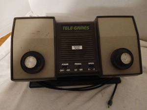 lot 1457 image: Tele-Games Hockey Pong Game Console with Controllers and  Smith-Corona typewriter
