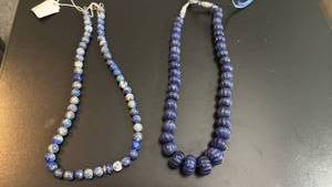 lot 1613 image: Blue beaded necklaces