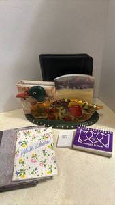 lot 1704 image: Decorative Duck Planter with Books and Journals Lot