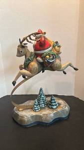 lot 1738 image: Dept 56 Santa on Reindeer Figurine