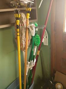 lot 2004 image: Variety of Libman Mops, a Duster, Lightbulb Changer with Attachments and More