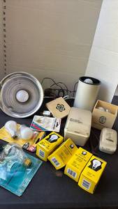 lot 2123 image: Lighting Fixture Lot Black & Decker Space Light Satco Bulbs HomeMate Security and more