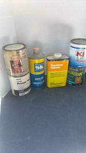lot 2205 image: Paint & Finish Products Varnish Primer Thinner Linseed Oil Urethane