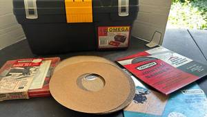 lot 2237 image: Omega 16 inch Tool Box with Craftsman Dado Set and Accessories