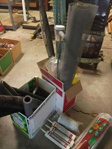 lot 2304 image: Plastic Sheeting, Screen, Foam Pieces, Chaulking and More