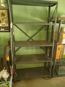 lot 2305 image: Metal Shelf.  Used in Garage.  69 x 36 x 16