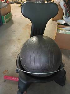 lot 2316 image: Yoga Ball with Holder and Flexbar
