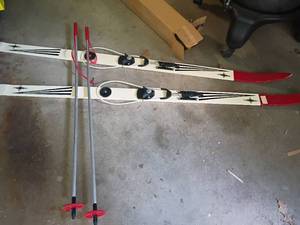lot 2317 image: The Rollin Wilson Company Juvenile Skis and Poles