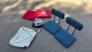 lot 4612 image: Bell Bicycle Helmet with Vintage Stadium Seats