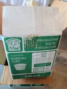 lot 1000 image: Bakers & Chefs Translucent Plastic Portion Cups 2 oz 59ml 2000 Count plus more lids