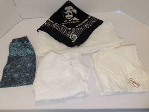 lot 1014 image: Bocephus A Country Boy Hell Bound Printed Bandana & 7 hankies