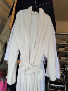 lot 1133 image: Two white bathrobes