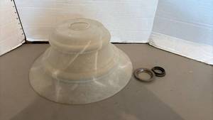 lot 1419 image: Ceiling Light Fixture Dome Cover with Hardware