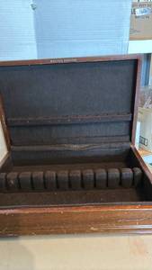 lot 1422 image: Wallace Sterling Flatware Chest Storage Box with Dividers
