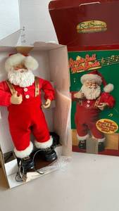 lot 1518 image: Rock Santa Collectibles Jingle Bell Rock Santa Figure with Box