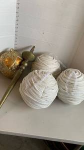 lot 1526 image: Large Christmas ornaments