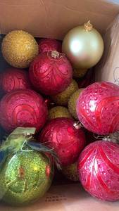 lot 1537 image: Large Christmas ornaments