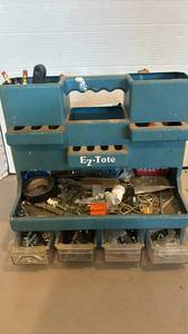 lot 1628 image: Ez-Tote Tool Organizer with Hand Tools and Hardware