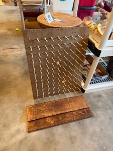 lot 1300 image: Handmade peg board product display 19x24