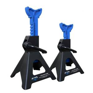 lot 175 image: ANTPOWER Jack Stands 3 Ton (6,600 LBs) Heavy Duty Car Jacks Stand,11.2-16.8 Adjustable Height for Lifting Automotive Small SUV, Pickup 1 Pair - Retail $33
