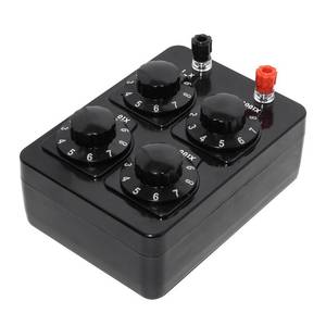 lot 190 image: 0-9999 Ohm Variable Resistor Box, Precision Adjustable Resistance for Physics Experiments Educational Tool with Low Zero Resistance - Retail $16