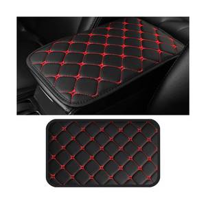 lot 193 image: HZEL Car Center Console Cushion Pad, PU Leather Vehicle Armrest Protection Cover, Waterproof Automotive Interior Arm Rest Seat Box Mat Accessories, Universal for SUV, Sedan, Truck (BlackRed) - Retail $8