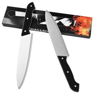 lot 223 image: ZUADOKL Fake Knife Prop 2Pcs Halloween Kills Butcher Knife Prop Horror Movie Cosplay Costume Prop for Halloween (2Pcs) - Retail $9