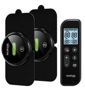 lot 234 image: ONLY ONE PAD NURSAL Wireless TENS Unit Muscle Stimulator, Dual Host TENS EMS Machine for Pain Relief, 18 Modes 20 Intensity Remote Control Pulse Physical Electrotherapy for Back Shoulder Pain (1 Pads) - Retail $40