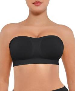 lot 256 image: FeelinGirl Strapless Bra for Women Seamless Wireless Bralette - Strapless Support, Adjustable & Padded, Full Coverage, Comfort & Support Design,Black Large - Retail $15