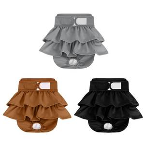 lot 263 image: Reusable Dog Diapers, 3 Pack, Washable, Highly Absorbent, Flexible, Leak-Proof, for Dog Period, Heat Incontinence, Potty Training - Retail $28