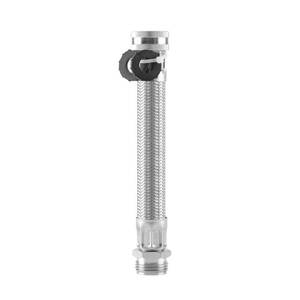 lot 305 image: Short Garden Hose Extension, Heavy-Duty Hose, Maximum Bend 45°, Stainless Steel Braided Water Hose Short Connector Lead Hose 7.5 - Retail $12
