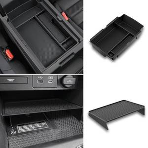 lot 312 image: YPHUIKI 2PCS Center Console Organizer Compatible with Honda CRV 2023 2024 2025 2026 Accessories CR-V Hybrid Sport Armrest Storage Box Organizer Tray ABS Material - Retail $20