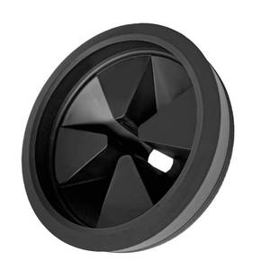 lot 316 image: Anglepingping 3 18 Inch Garbage Disposal Sink Baffle Splash Guard, Quiet Collar, Black Rubber, Perfect Fit for Insinkerator, Moen, Waste King, GE Disposer - Retail $7